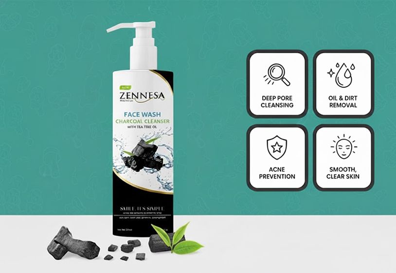 Charcoal Cleanser - With Tee Tree Oil